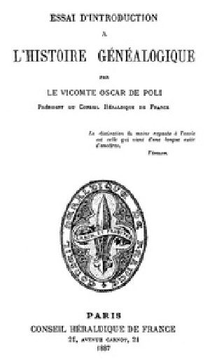 [Gutenberg 40530] • Essai d'Introduction à l'Histoire Généalogique